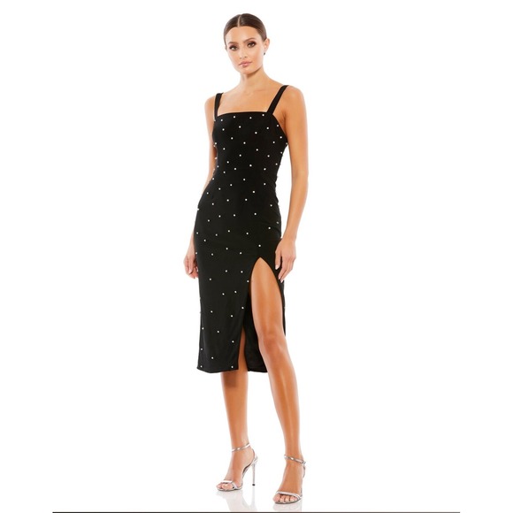 Mac Duggal Dresses & Skirts - NWT IEENA MAC DUGGAL 70211 Rhinestone Encrusted Square Neck Dress Sz 12 $278